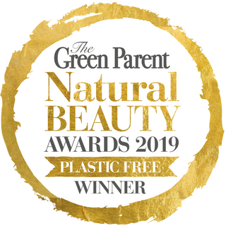 Winner of Plastic Free Award Green Parent Magazine Natural Beauty Awards 2019